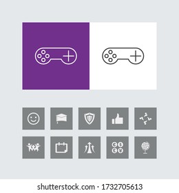 Icono creativo de línea joystick con iconos bonitos. 