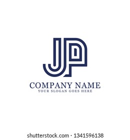 creative JP initial Letter logo, logo monogram, clean and modern design