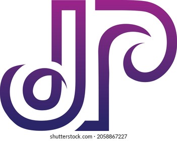 Creative JP logo icon design