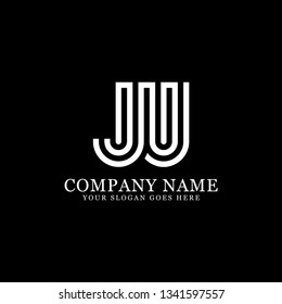 creative JU initial Letter logo, logo monogram, clean and modern design