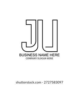 Design de logotipo criativo JU, marca minimalista moderna, ícone de ju exclusivo, identidade profissional JU, identidade visual versátil limpa