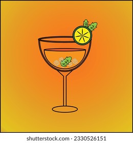 Creative juice glass vector art design tempalte