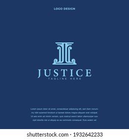 Creative justice Law Firm with letter L icon logo design vector illustration. Law Firm logo design color editable