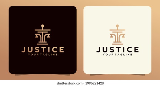 creative justice law logo template design