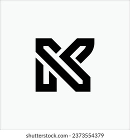 Creative K initial minimal monogram modern brand unique logo design