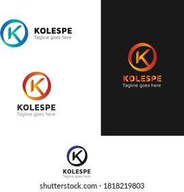 Plantilla de diseño de logotipo de carta Creative K, logotipo de Creative K 