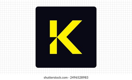 Signo de Vector de monograma mínimo de la letra creativa K, letra elegante de la muestra del logotipo K, símbolo del logotipo del carácter K