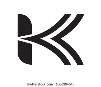 diseños de letras del logotipo creativo de k 