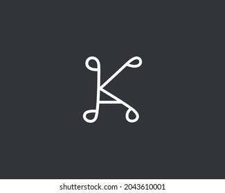 Creative KA Letter Logo Design Template Vector