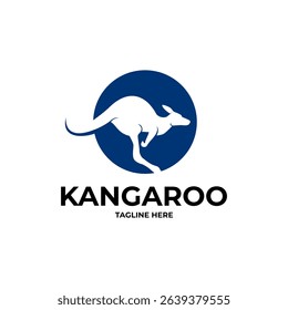 creative kangaroo logo design template