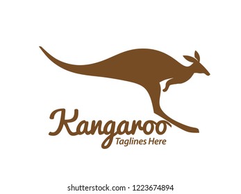creative Kangaroo logo design vector illustration template