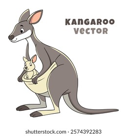 Creative Kangaroo Silhouette and icon