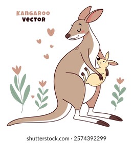 Creative Kangaroo Silhouette and icon