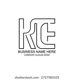 Design de logotipo criativo KE, marca minimalista moderna, ícone de chave exclusivo, identidade profissional KE, identidade visual versátil limpa