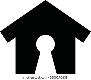 Creative key house security logo design concept vector template.