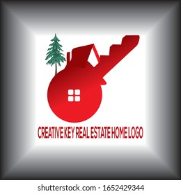 Creative key Real estate home logo of vector.
