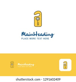 Creative Key tag Logo Design. Flat color Logo place for Tagline. Vector Illustration