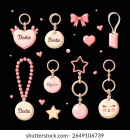 Creative Keychain Designs Featuring Stars and Cute Emojis