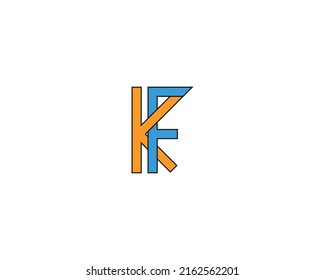 creative KF letter logo design vector illustration