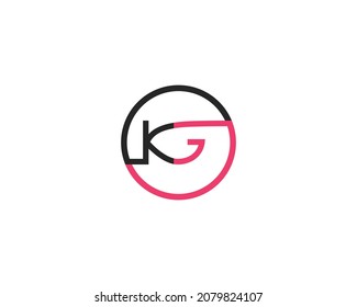 Design-Vektorgrafik für kreatives KG-Letter-Logo