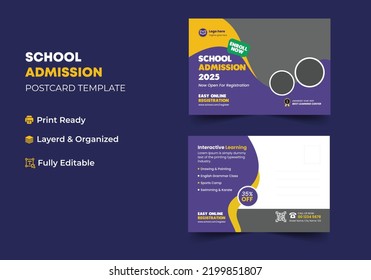 Creative Kids Educational Postcard design