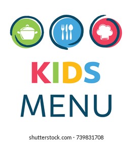 Creative kids menu design template vector illustration