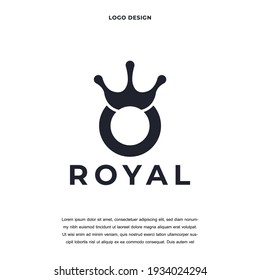 Icono creativo del icono de la corona diseño ilustración vectorial. color de diseño del logotipo del símbolo de la reina real editable