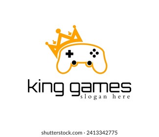 creative king game logo design template