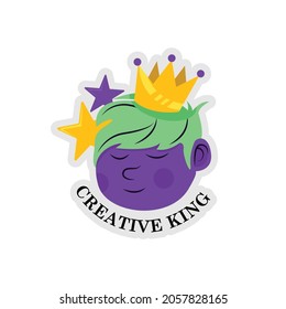Creative king illustration design vector