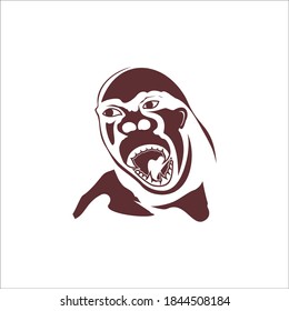 creative king kong vector illustration logo design