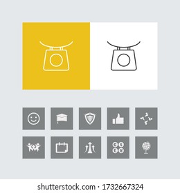 Icono de línea de escala de cocina creativa con iconos bonitos. 