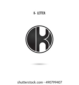 Creative K-letter icon abstract logo design.K-alphabet symbol.Corporate business and industrial logotype symbol.Vector illustration