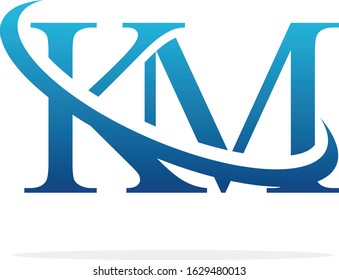 Creative KM logo icon design