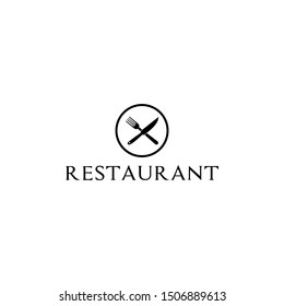creative knife and fork vector logo design