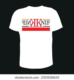 diseño creativo de camiseta con cuchillo