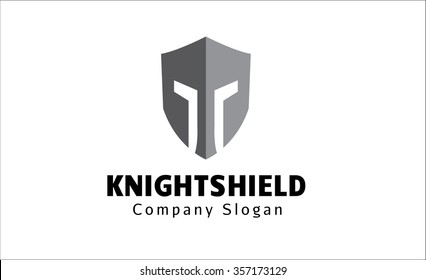 Creative Knight Shield Logo Symbol Vector Icon Design Illustration