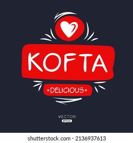 Creative (Kofta) Logo, Kofta Aufkleber, Vektorgrafik.