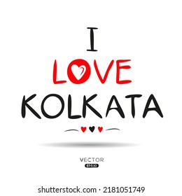 Creative (Kolkata) text, Can be used for stickers and tags, T-shirts, invitations, vector illustration.