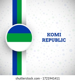 Creative Komi Republic national day illustration with unique Komi Republic flag vector background
