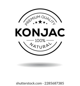 Creative (konjac), konjac label, vector illustration.