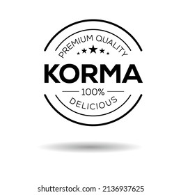 Creative (Korma) logo, Korma sticker, vector illustration.