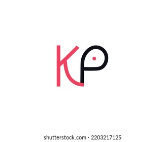 ilustración vectorial del logotipo de la letra KP creativa