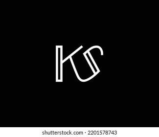 Creative KS Letter Logo Design Vector Template