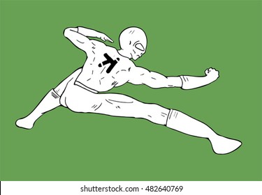 creative kung fu pose