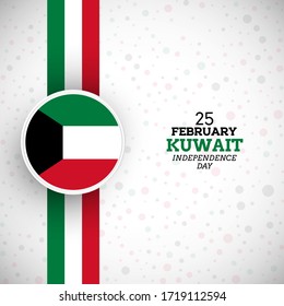 Creative Kuwait independence day illustration with unique Kuwait flag vector background