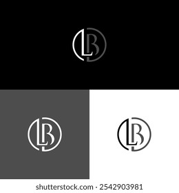 creative L B letter monogram logo