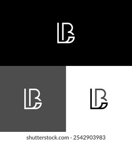 creative L B letter monogram logo