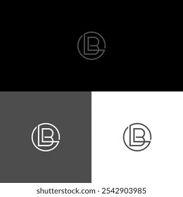 creative L B letter monogram logo