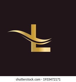 Creative L letter with luxury concept. Modern L Logo Design for business and company identity