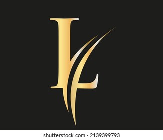 Carta creativa en L con concepto de lujo. Diseño de logotipos L para empresas e identidades de empresas